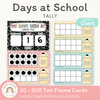 Days At School Tally Display - Pastel Composition Notebook Classroom Decor - Miss Jacobs Little Learners