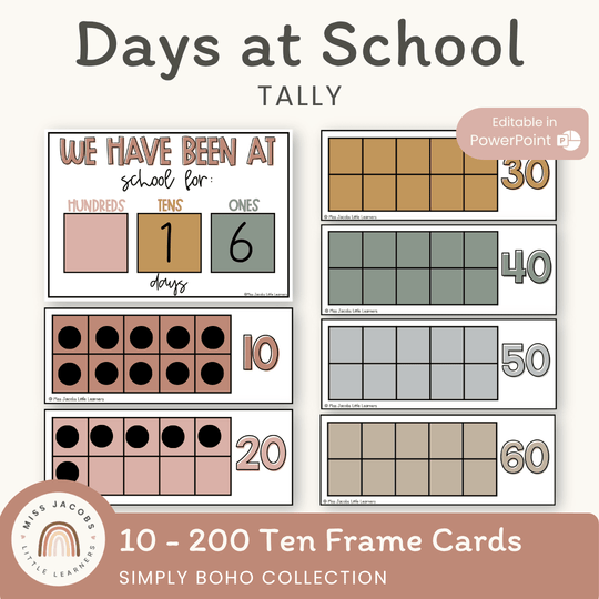 DAYS AT SCHOOL TALLY | SIMPLE BOHO