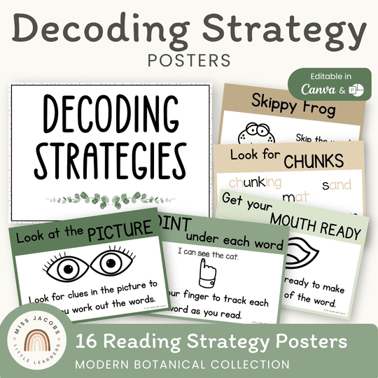 Decoding Reading Strategies - Modern Botanical Decor