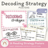 Decoding Reading Strategies Posters - Daisy Gingham Pastels - Miss Jacobs Little Learners