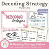 Decoding Reading Strategies Posters - Daisy Gingham Pastels - Miss Jacobs Little Learners