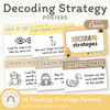 Decoding Reading Strategies Posters - Happy Hive English Decor - Miss Jacobs Little Learners