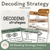 Decoding Reading Strategies Posters - Modern Jungle Earthy - Miss Jacobs Little Learners