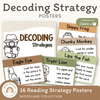 Decoding Reading Strategies Posters - Woodland Classroom Decor - Miss Jacobs Little Learners