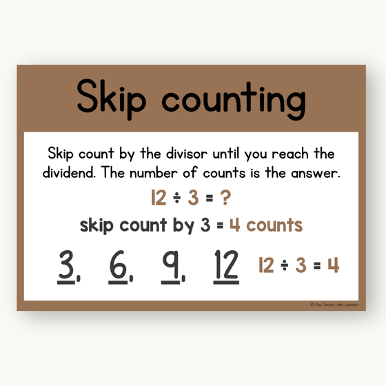 Division Strategies Posters - Australiana Classroom Decor - Miss Jacobs Little Learners