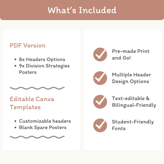 Division Strategies Posters - Boho Neutrals Classroom Decor - Miss Jacobs Little Learners