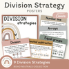 Division Strategies Posters - Boho Neutrals Classroom Decor - Miss Jacobs Little Learners