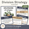 Division Strategies Posters - Boho Plants Classroom Decor - Miss Jacobs Little Learners
