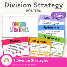  Division Strategies Posters - Bright Classroom Decor - Miss Jacobs Little Learners
