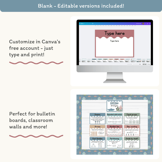 Division Strategies Posters - Cute Sea Life Classroom Decor - Miss Jacobs Little Learners