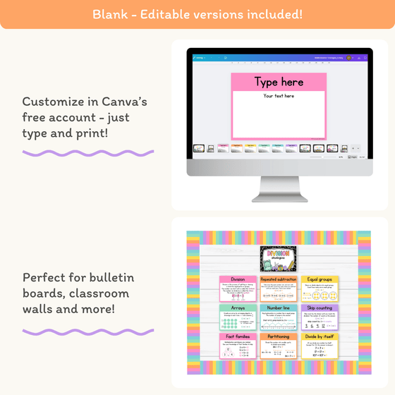 Division Strategies Posters - Cutesy Classroom Decor - Miss Jacobs Little Learners