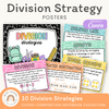 Division Strategies Posters - Cutesy Composition Notebook Math Decor - Miss Jacobs Little Learners