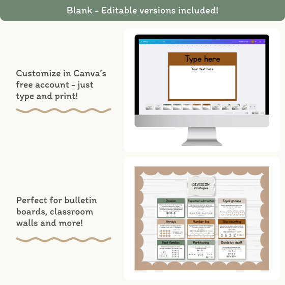 Division Strategies Posters - Modern Jungle Earthy Classroom Decor - Miss Jacobs Little Learners