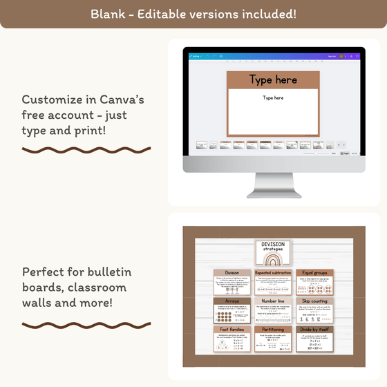 Division Strategies Posters - Neutrals Classroom Decor - Miss Jacobs Little Learners