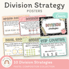 Division Strategies Posters - Pastel Composition Notebook Math Decor - Miss Jacobs Little Learners