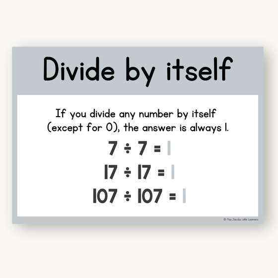 Division Strategies Posters - Rainbow Calm Colors Classroom Decor - Miss Jacobs Little Learners