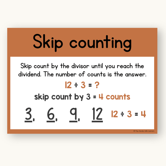 Division Strategies Posters - Woodland Classroom Decor - Miss Jacobs Little Learners