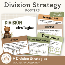  Division Strategies Posters - Woodland Classroom Decor - Miss Jacobs Little Learners