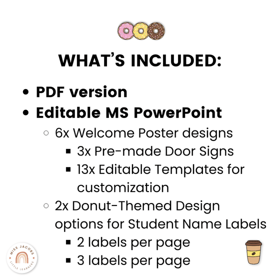 Donut Door Display Classroom Decor - Miss Jacobs Little Learners