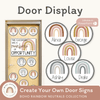 Door Display - Boho Rainbow Neutrals Classroom Decor - Miss Jacobs Little Learners