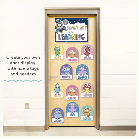 Door Display Cute Aliens - Dreamy Space Classroom Decor - Miss Jacobs Little Learners