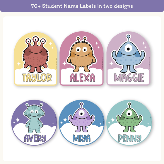 Door Display Cute Aliens - Dreamy Space Classroom Decor - Miss Jacobs Little Learners