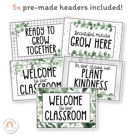 Door Display - Modern Botanical Classroom Decor - Miss Jacobs Little Learners
