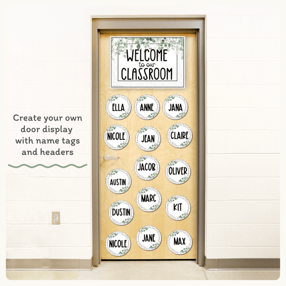 Door Display - Modern Botanical Theme - Miss Jacobs – Miss Jacobs ...