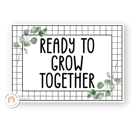 Door Display - Modern Botanical Classroom Decor - Miss Jacobs Little Learners