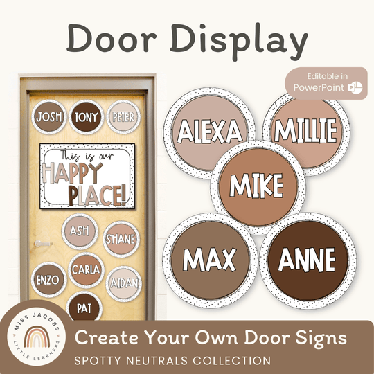 Door Display | SPOTTY NEUTRALS | Editable
