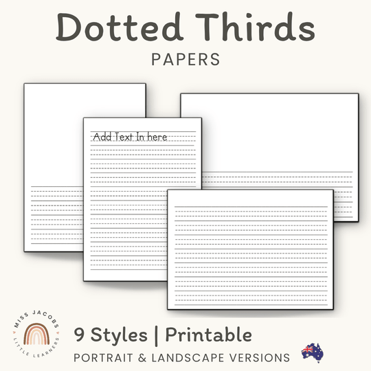 Dotted Thirds Papers: Portrait & Landscape