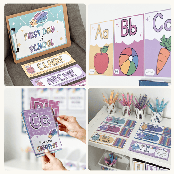 Dreamy Space Theme Classroom Decor Bundle - Miss Jacobs Little Learners