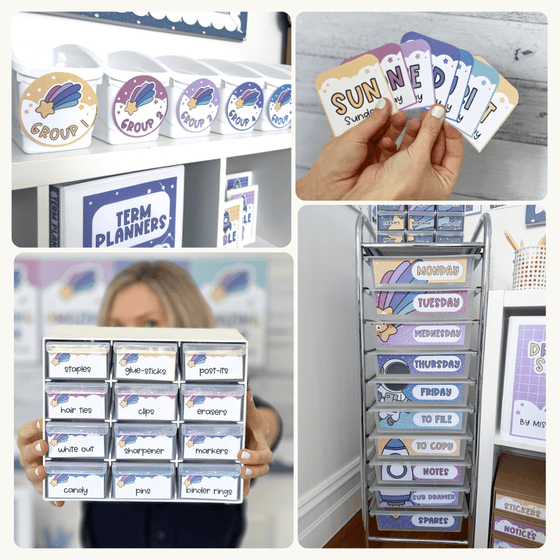 Dreamy Space Theme Classroom Decor Bundle - Miss Jacobs Little Learners