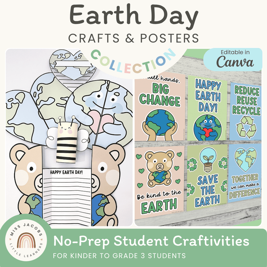 Earth Day Activities, Crafts & Printables for Kids - Miss Jacobs – Miss ...