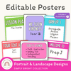 Editable Classroom Posters | Brights Classroom Decor - Miss Jacobs Little Learners