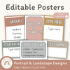 EDITABLE CLASSROOM POSTERS | SIMPLE BOHO - Miss Jacobs Little Learners