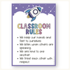 Editable Classroom Posters Template - Dreamy Space Decor - Miss Jacobs Little Learners