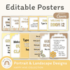 Editable Classroom Posters Template - Happy Hive Decor - Miss Jacobs Little Learners