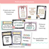 Editable Classroom Posters Template - Pastel Composition Notebook Decor - Miss Jacobs Little Learners