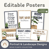 Editable Classroom Posters Templates - Boho Plants Decor - Miss Jacobs Little Learners