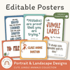 Editable Classroom Posters Templates - Cute Jungle Animals Decor - Miss Jacobs Little Learners