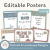 Editable Classroom Posters Templates - Cute Sea Life Theme - Miss Jacobs Little Learners