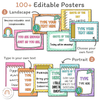 Editable Classroom Posters Templates - Cutesy Theme - Miss Jacobs Little Learners