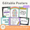 Editable Classroom Posters Templates - Cutesy Theme - Miss Jacobs Little Learners