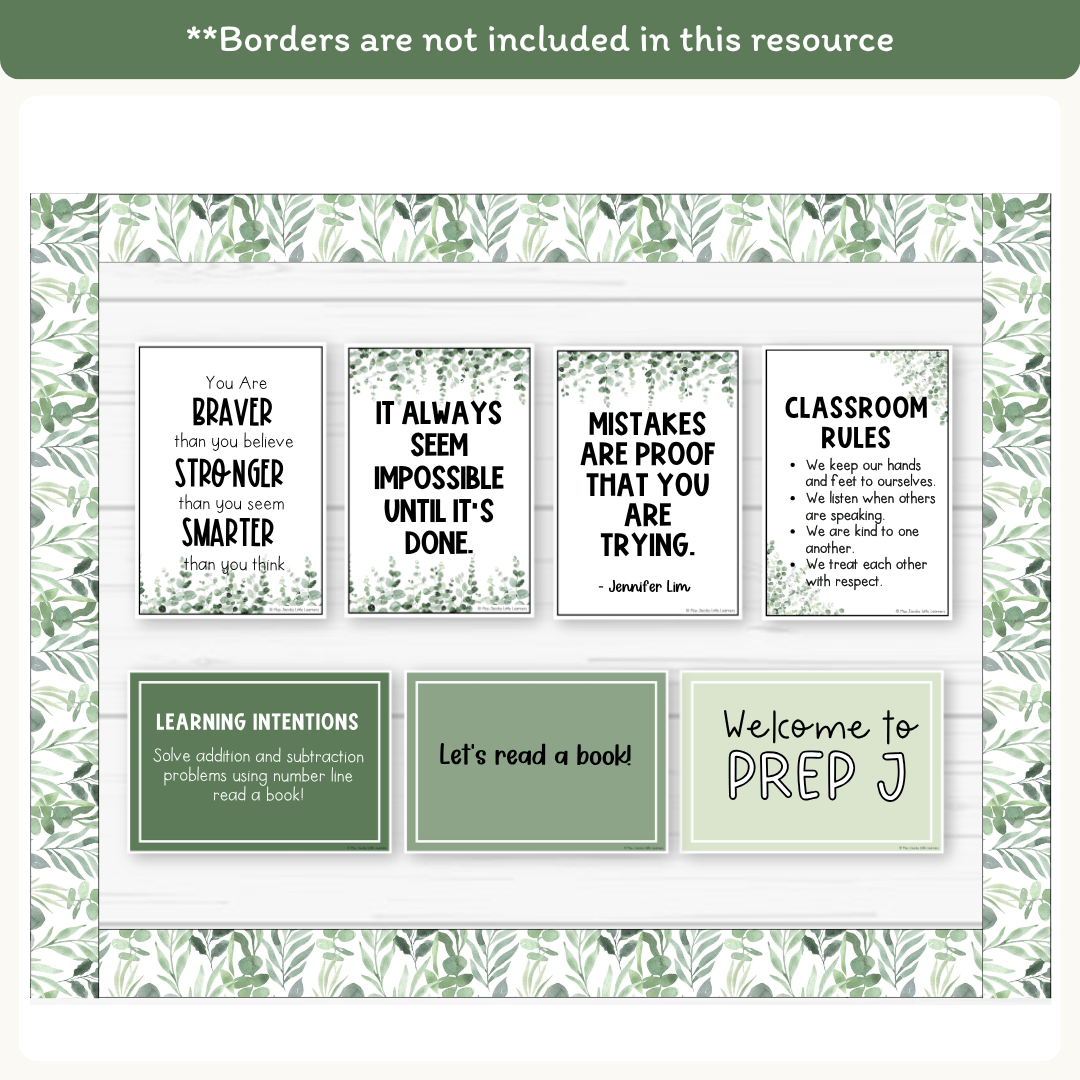 Editable Classroom Posters Templates - Modern Botanical - MJLL – Miss ...