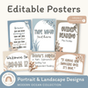 Editable Classroom Posters Templates - Modern Ocean Theme - Miss Jacobs Little Learners