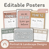 Editable Classroom Posters Templates - Spotty Boho Decor - Miss Jacobs Little Learners