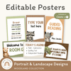 Editable Classroom Posters Templates - Woodland Theme Decor - Miss Jacobs Little Learners