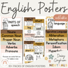 English Posters Bundle | Reading and Writing Strategies | Daisy Gingham Neutral Decor - Miss Jacobs Little Learners