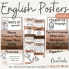 English Posters Bundle | Reading and Writing Strategies | Ombre Neutral Classroom Decor - Miss Jacobs Little Learners